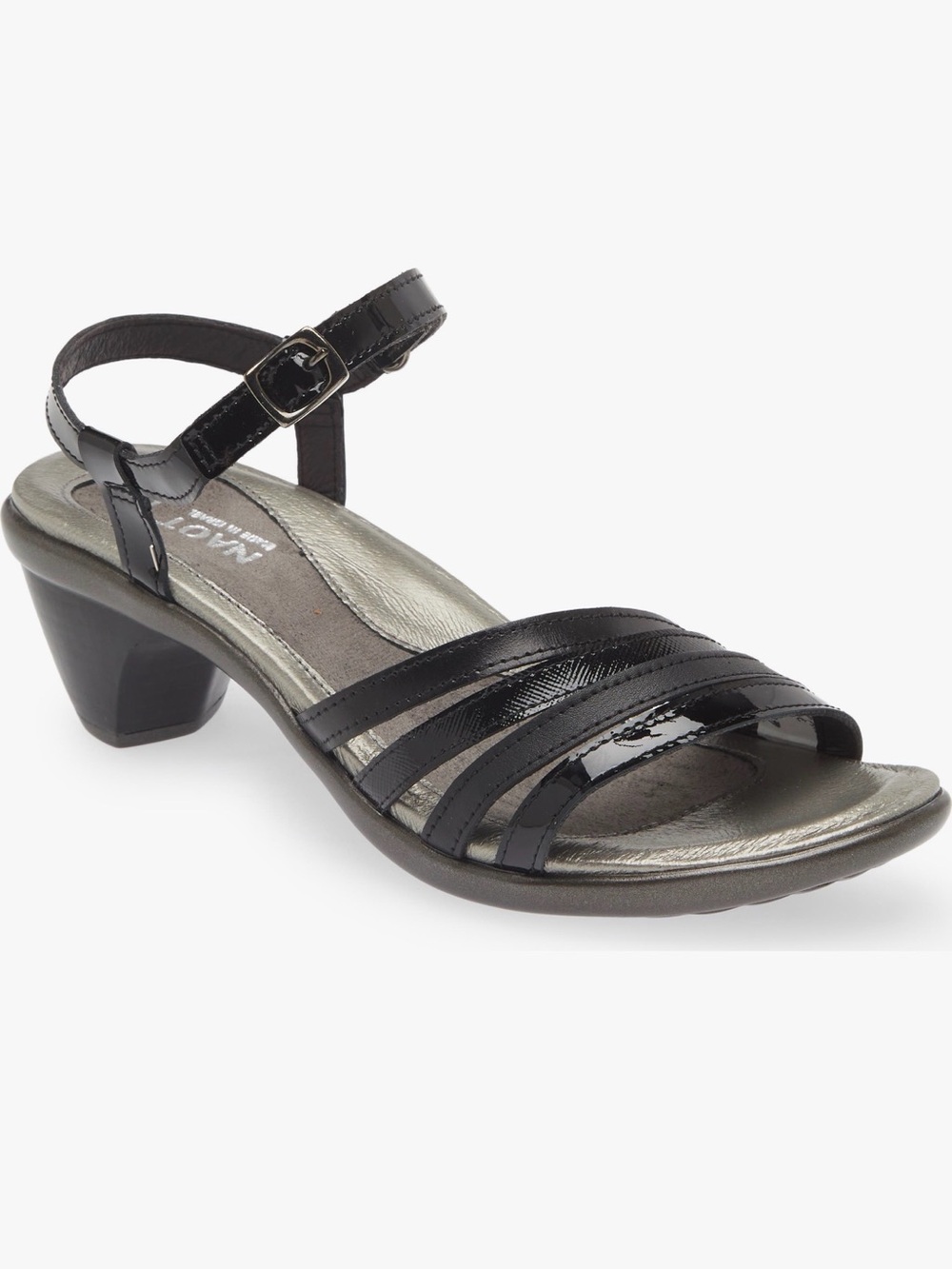 Naot Current Sandal Black Women's Low Heel Strappy Sandal Size 11